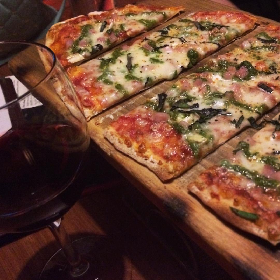 Pizza at Bar 35.