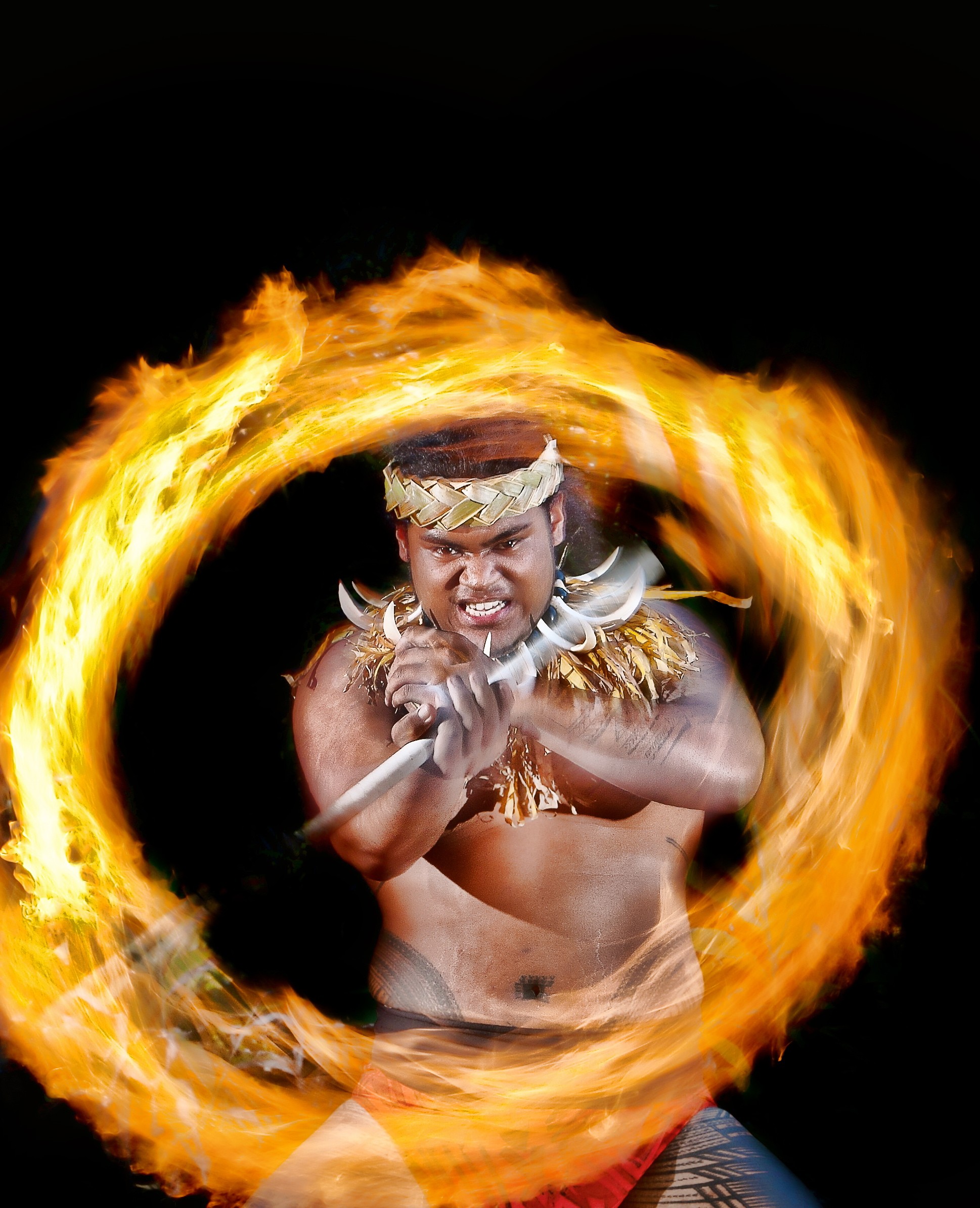 Hawaii_Oahu_Laie_Polynesian Cultural Center_world fireknife championship_Samoan