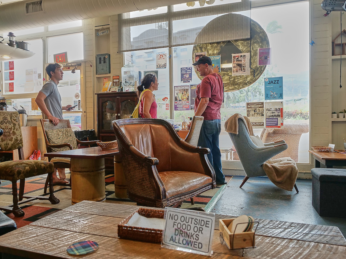  /><figcaption>The interior decor of Maui Coffee Attic is as cozy as it looks.<br />
<em>Photo: David Croxford</em></figcaption></figure>
</div>
<p><strong>Maui Coffee Attic</strong></p>
<p>Everything about this cozy mom and pop café is kind of absurd. The food and drinks, which range from ube lattes to homemade green tea cheesecakes, are absurdly good. Its downstairs stage and performance area, which looks like a defunct furniture store where magicians, musicians and Latin dance classes perform, is absurd. Even the owners and baristas are absurdly nice. Maui Coffee Attic is absurd in the best ways possible, and leaving the coffee shop will leave you longing for the frenetic energy that oozes and drips from every corner of this crazy café. <em>59 Kanoa St., Wailuku, <a href=