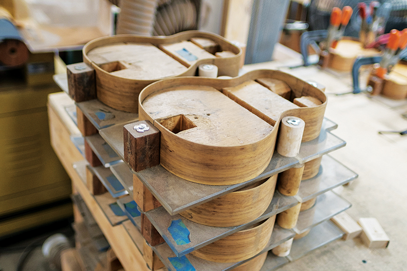 koa wood bent to ukulele shape