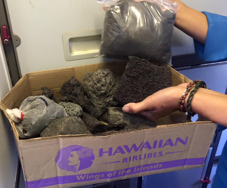 hawaiian airlines lava rocks black sand