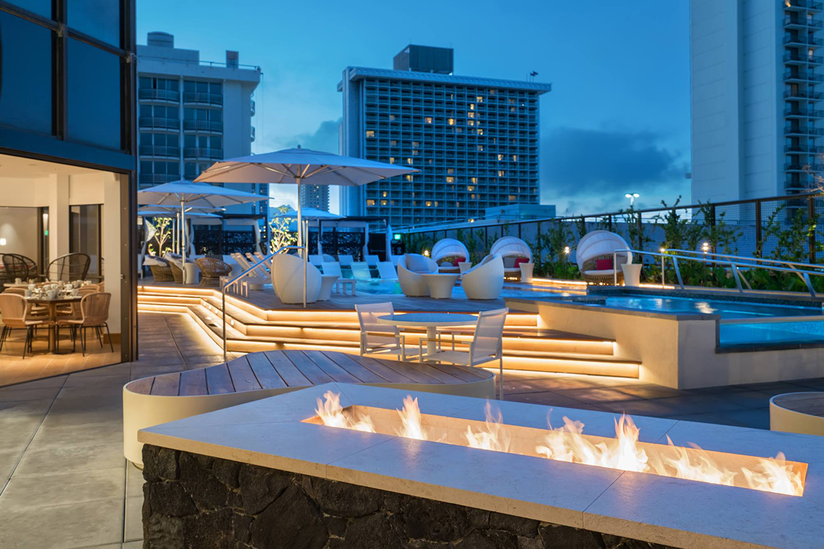 Hyatt Centric fire pit