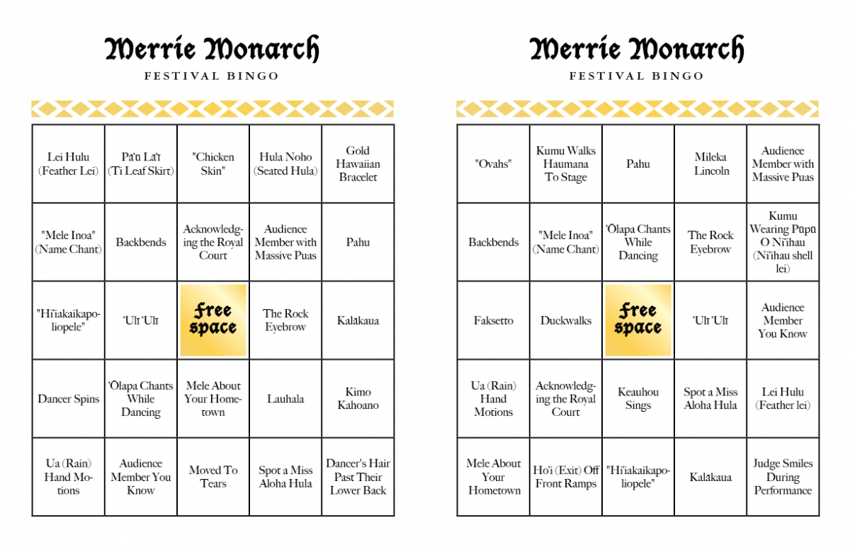 merrie monarch bingo