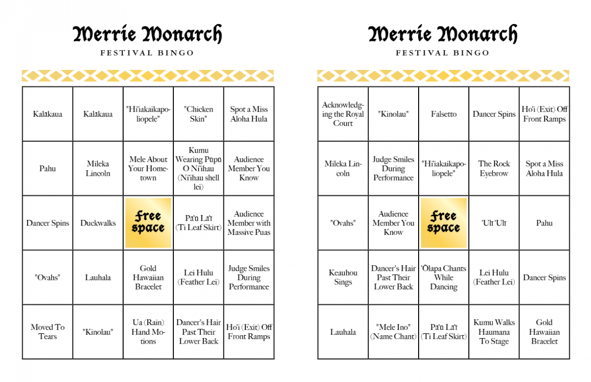 merrie monarch bingo