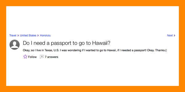 questions hawaii