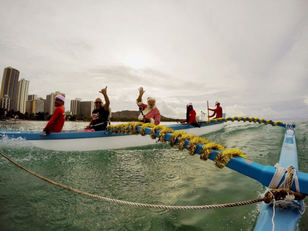 santa outrigger canoe