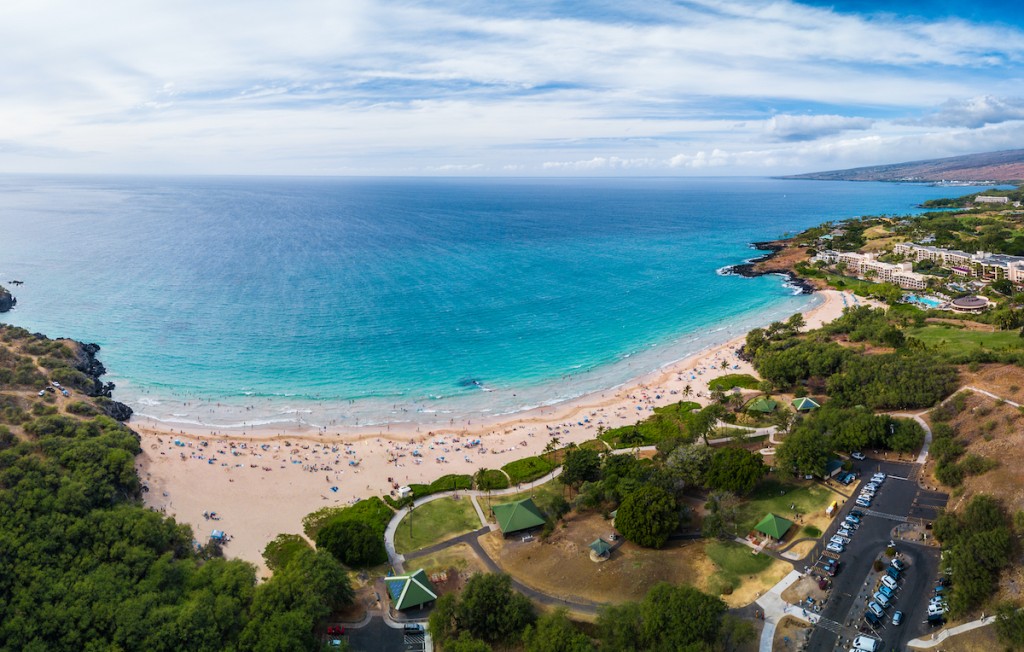 Aerial Panorama Of The Hapuna Beach
