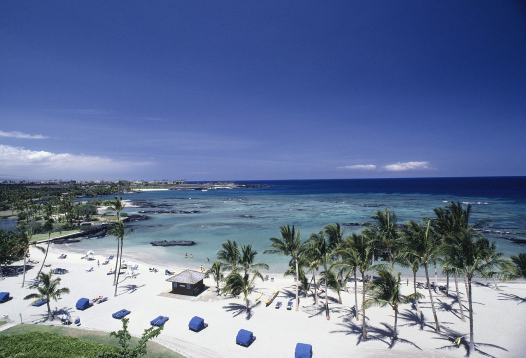 View Of Beach, Mauna Lani Bay, Hawaii, Usa