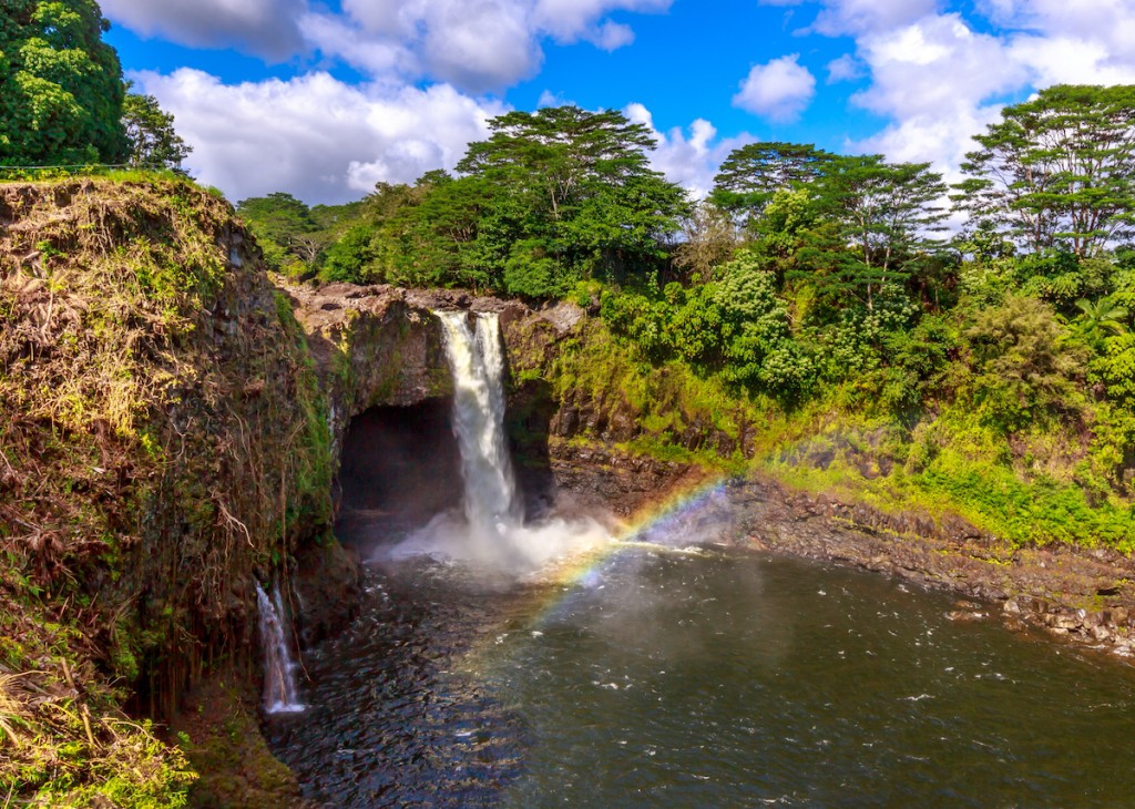 Rainbow Falls In Hawaii