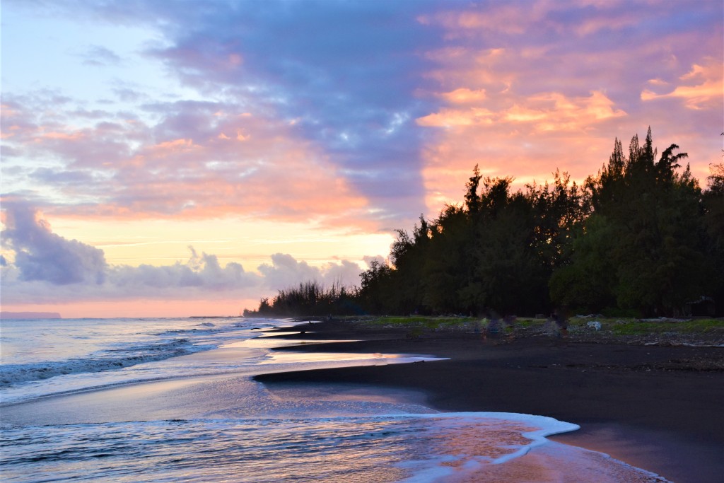sunset on the napali coast