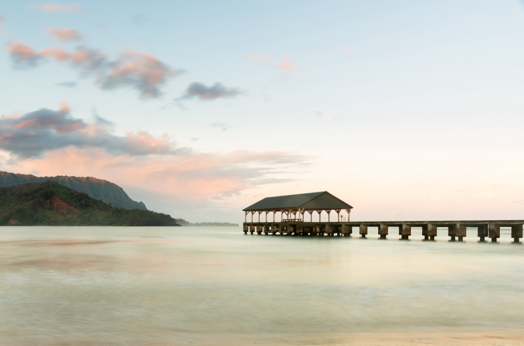 Sunrise Over Hanalei Bay Kauai Hawaii