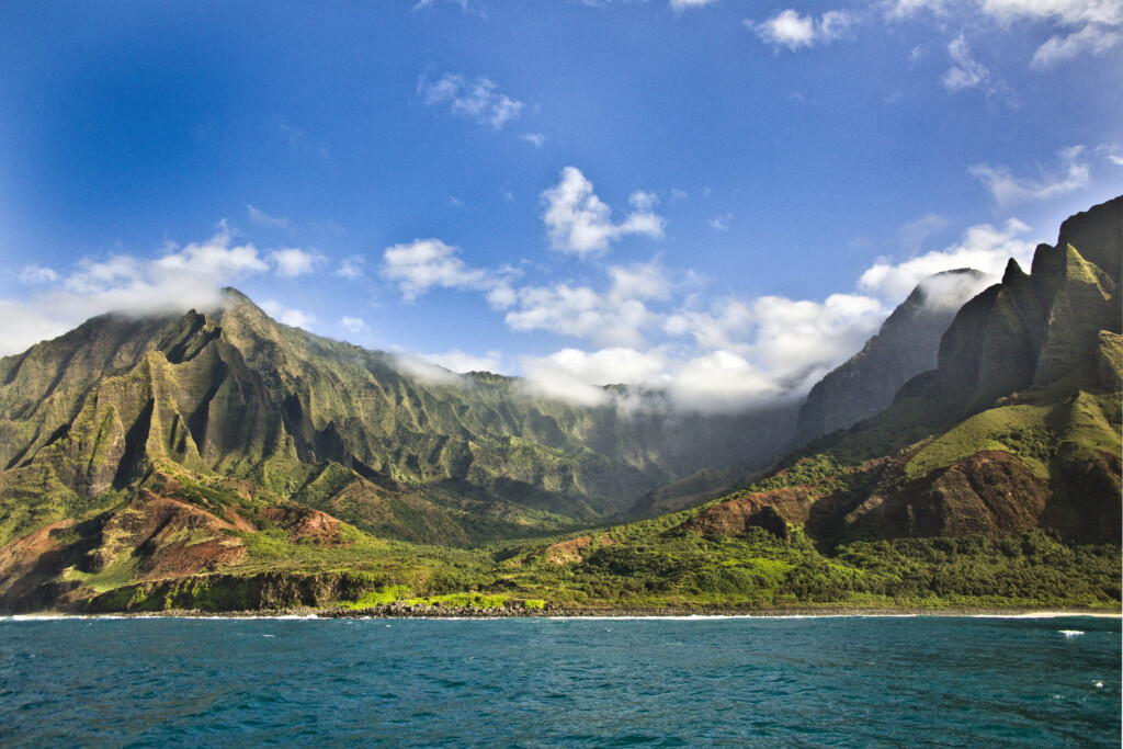 Mysterious Misty Na Pali Coast And Waimea Canyon, Kauai, Hawaii