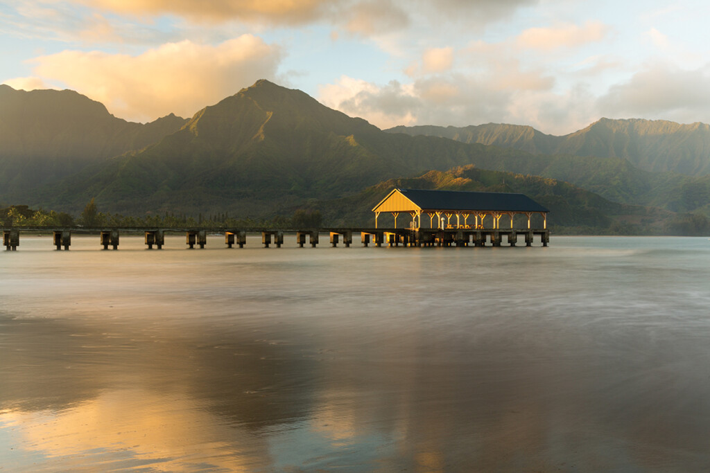 Sunrise Over Hanalei Bay Kauai Hawaii