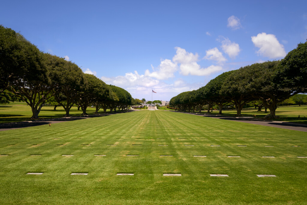 National Memorial Cemetery Of The Pacific Located At Punchbowl Crater In Honolulu, Hawaii.