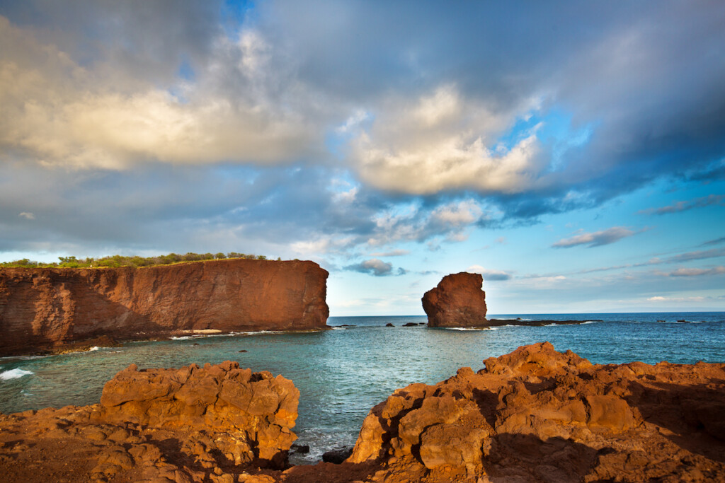 Sweetheart Rock Of Lanai Island In Hawaii