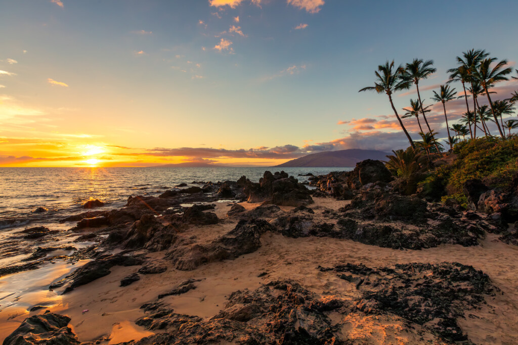 Sunset At Charley Young Beach, Maui Hawaii