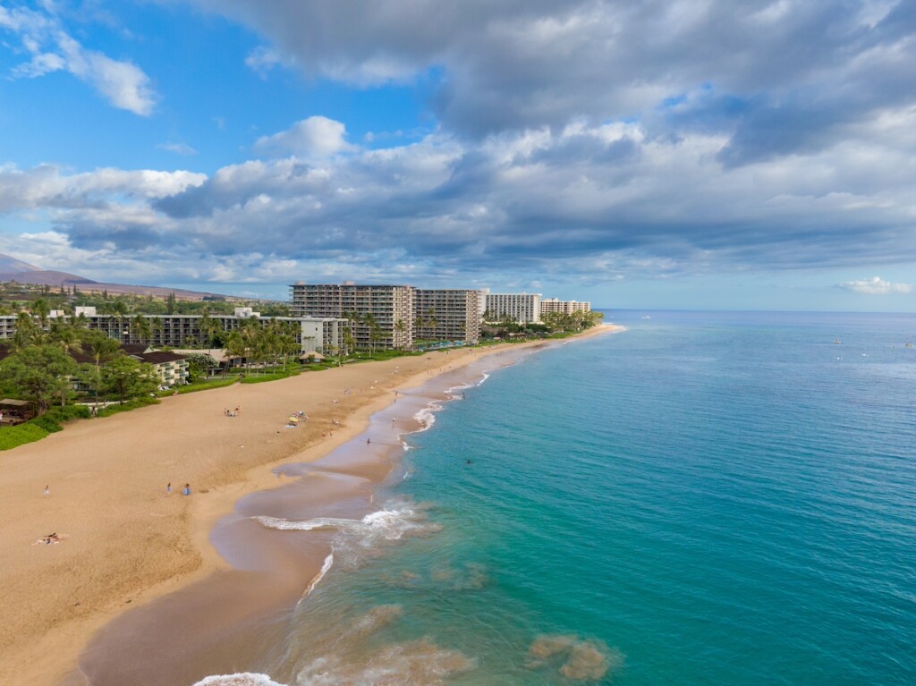 Scenic View Of Sea Against Sky,kaanapali Beach,united States,usa